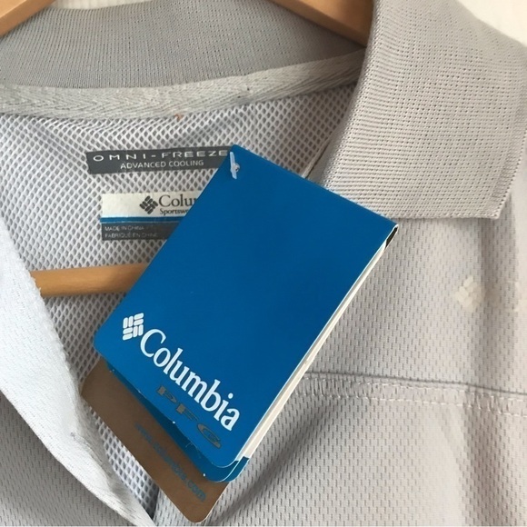 𝅺WOMEN’S size small Columbia shirt.  Baby blue and grey. BNWT. - Picture 4 of 5